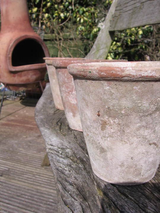 Victorian Terracotta Pots, Clay pots, Old pots, Old flower pots